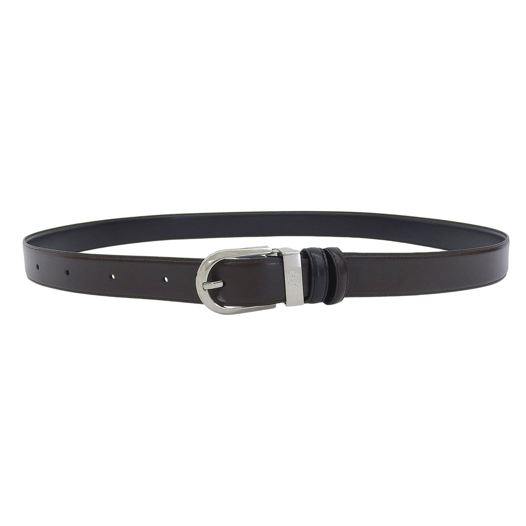 Excellent Dunhill belt reversible black leather mens
