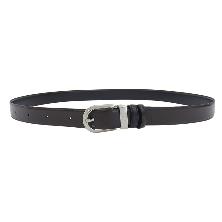 Excellent Dunhill belt reversible black leather mens