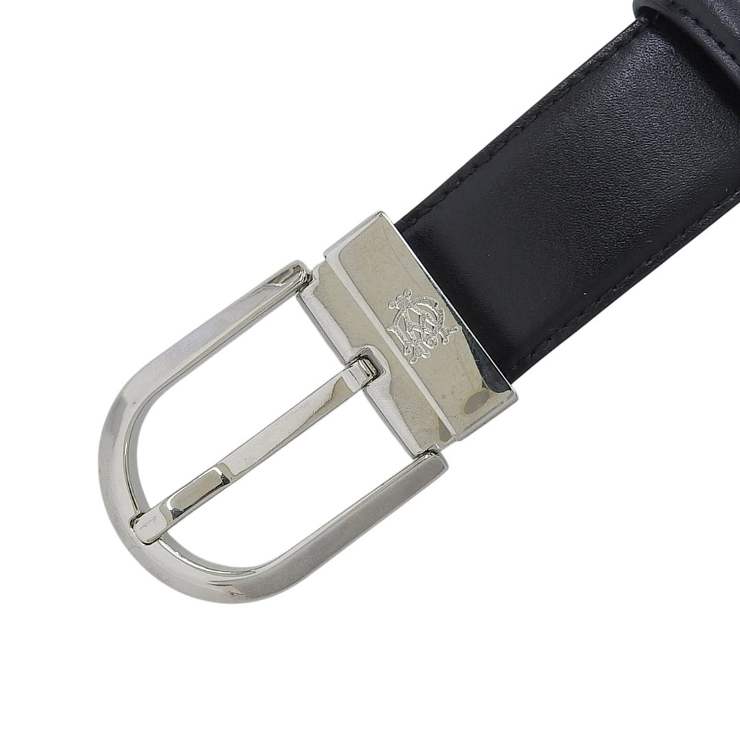 Excellent Dunhill belt reversible black leather mens