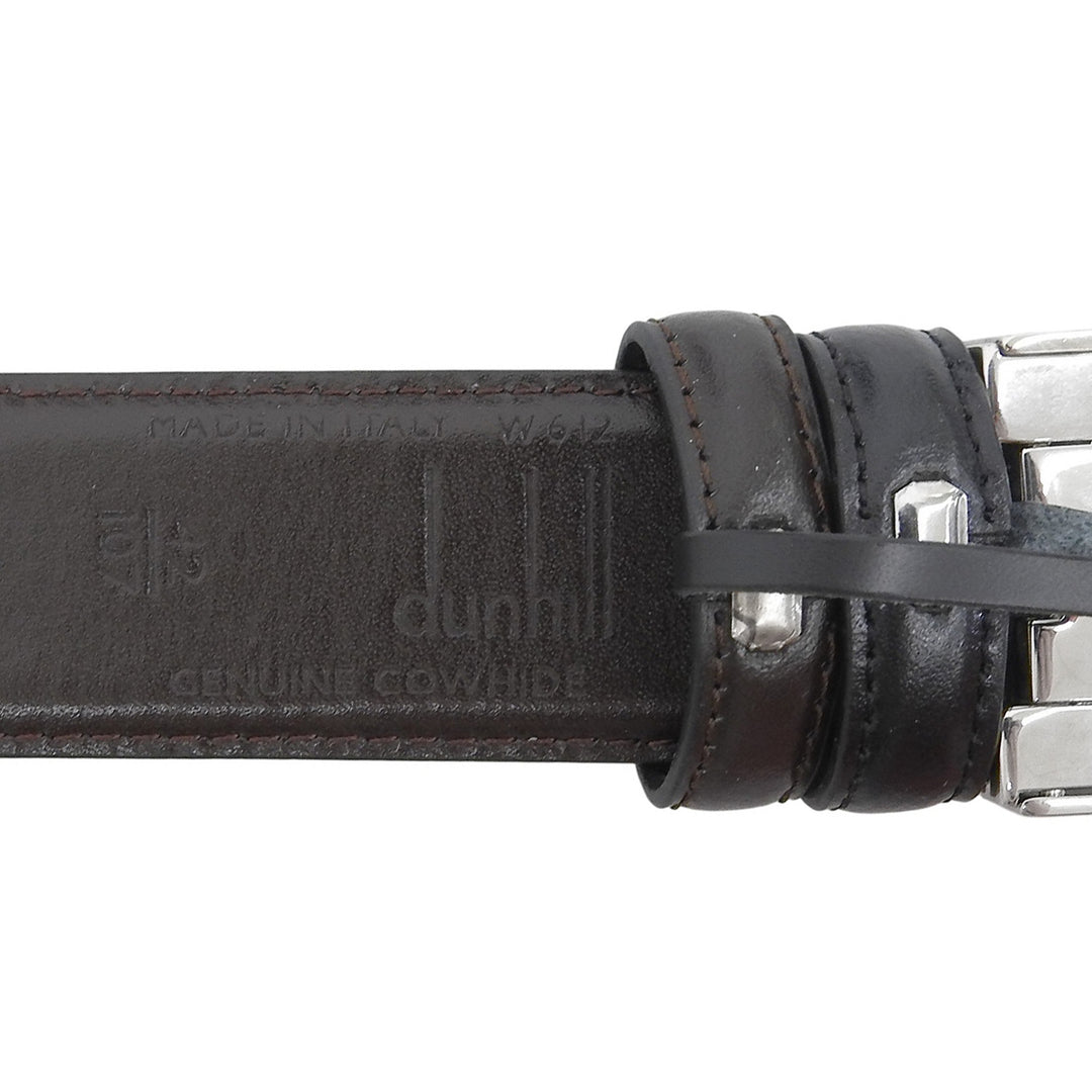 Excellent Dunhill belt reversible black leather mens