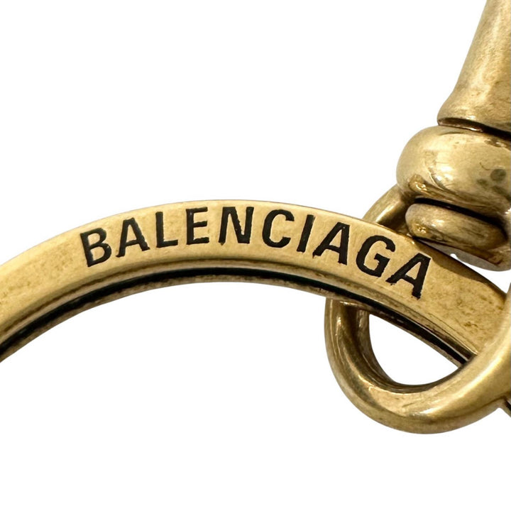 Excellent BALENCIAGA Card Case BB pattern pass case with strap Brown 594548