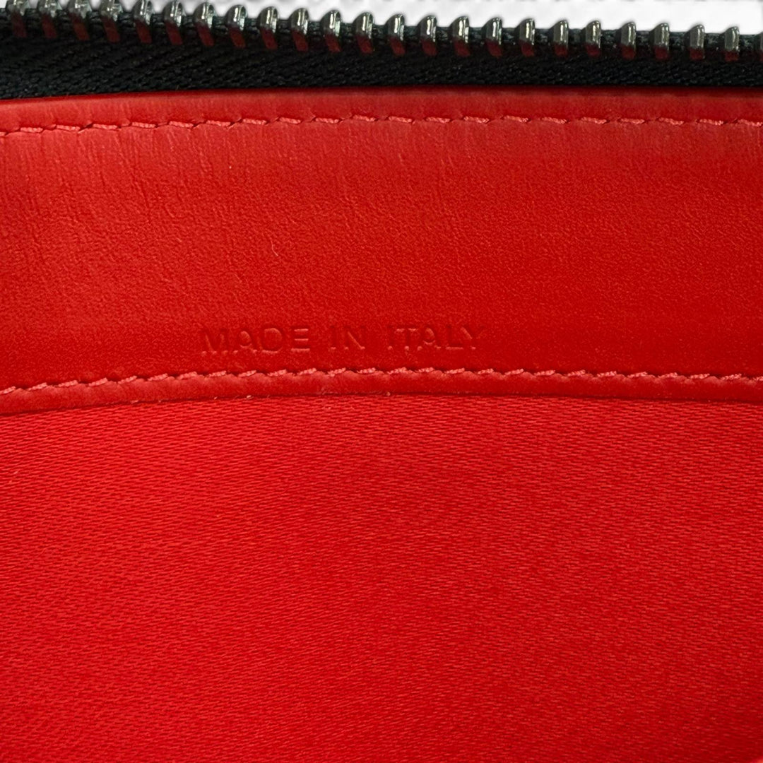 Excellent Christian Louboutin Purse Panettone spike studs black leather mens