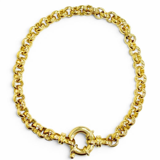 Excellent TOM WOOD Thick Rolo Bracelet Gold Total length around7.5"" gold 925