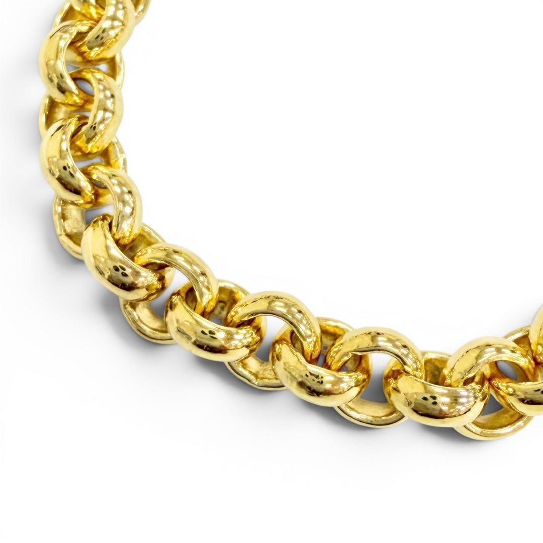 Excellent TOM WOOD Thick Rolo Bracelet Gold Total length around7.5"" gold 925