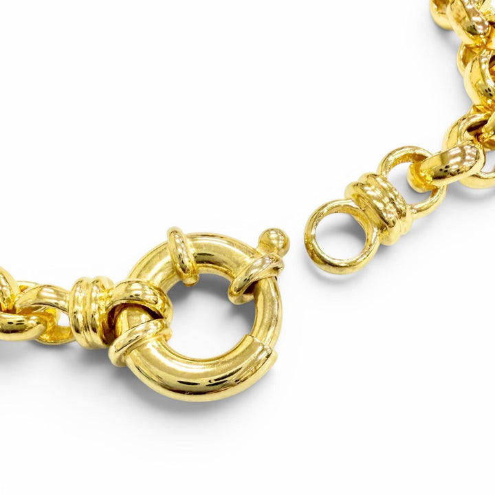 Excellent TOM WOOD Thick Rolo Bracelet Gold Total length around7.5"" gold 925