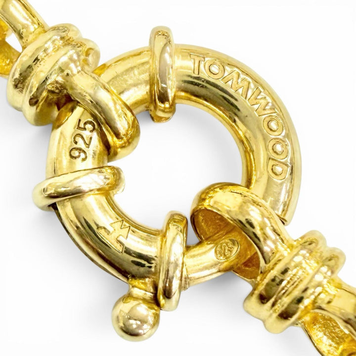 Excellent TOM WOOD Thick Rolo Bracelet Gold Total length around7.5"" gold 925