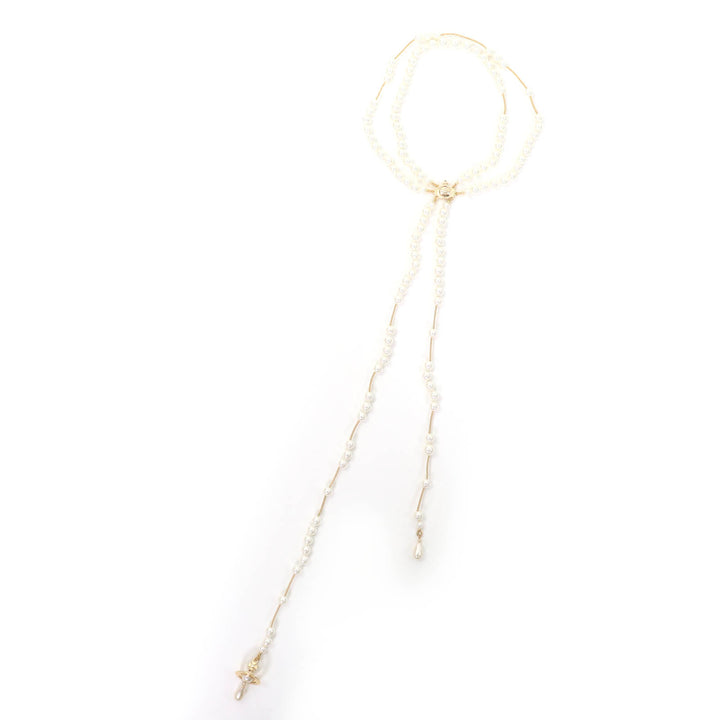 Great Vivienne Westwood Necklace Broken Pearl Choker with Rhinestones gold