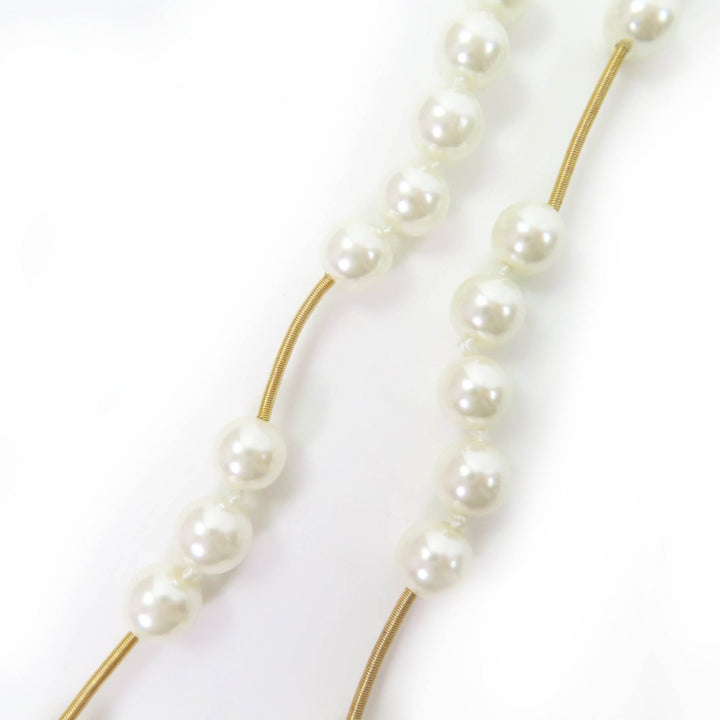 Great Vivienne Westwood Necklace Broken Pearl Choker with Rhinestones gold