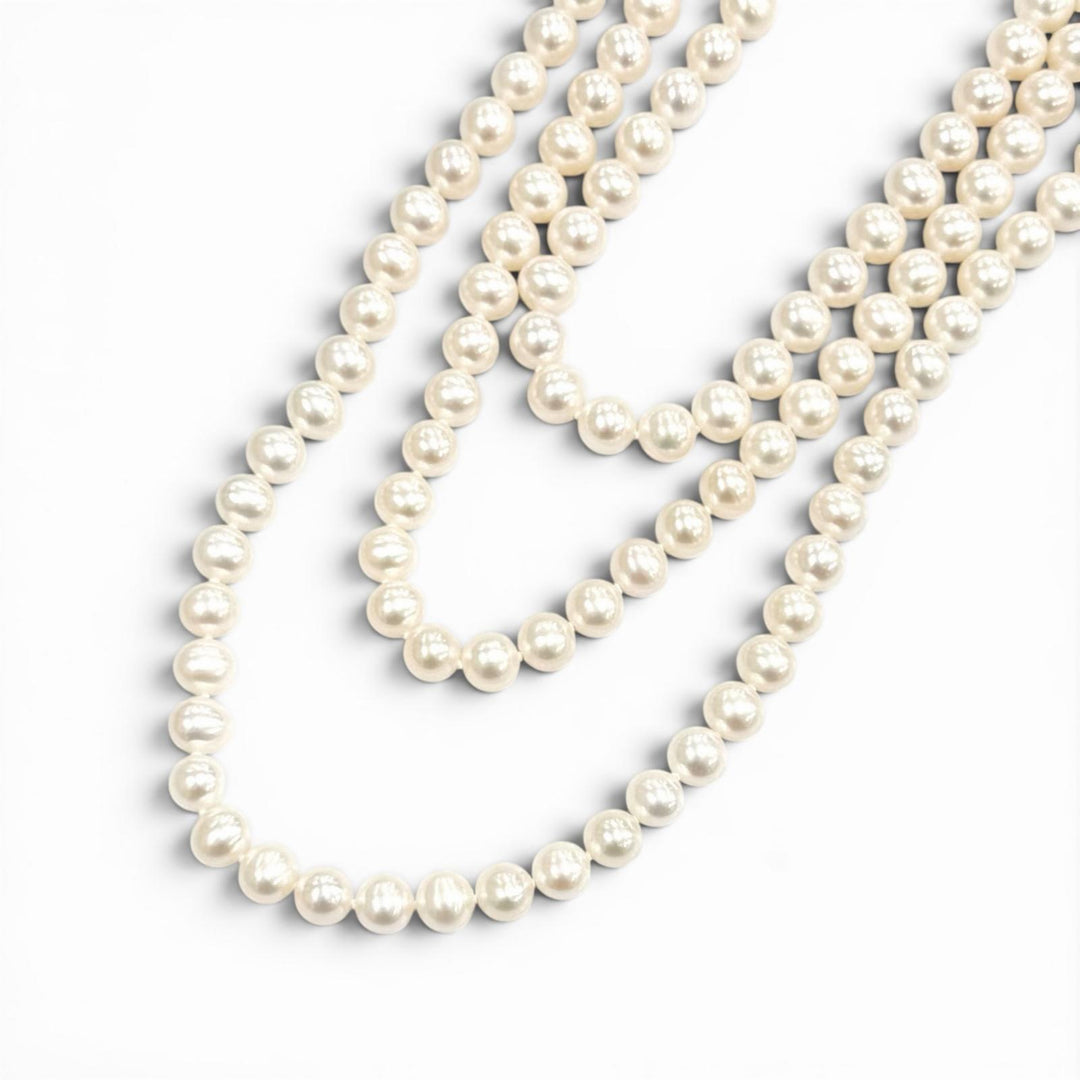 Great TIFFANY&Co. Necklace Pearl Wrap Necklace white Freshwater pearl Women