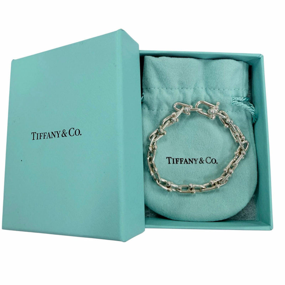 Great TIFFANY&Co. Small Link Bracelet 26 frames Silver 925 Women