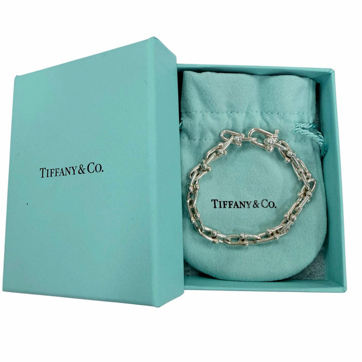 Great TIFFANY&Co. Small Link Bracelet 26 frames Silver 925 Women