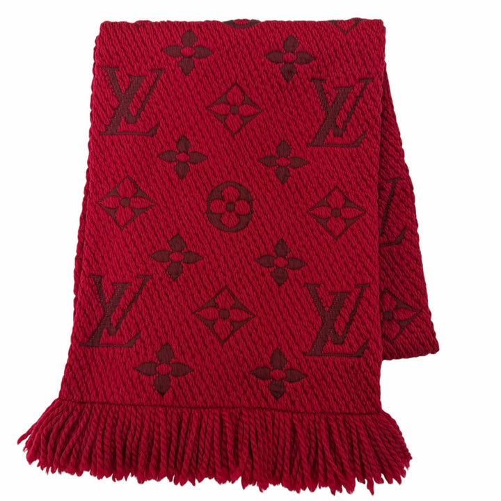 Great LOUIS VUITTON Scarf Escalp Logo Mania With fringe wool Women 413287