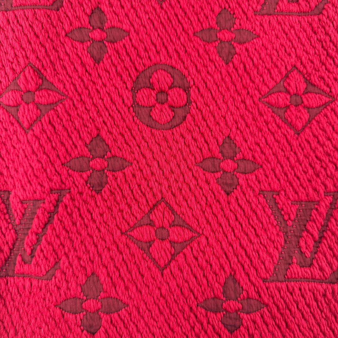 Great LOUIS VUITTON Scarf Escalp Logo Mania With fringe wool Women 413287