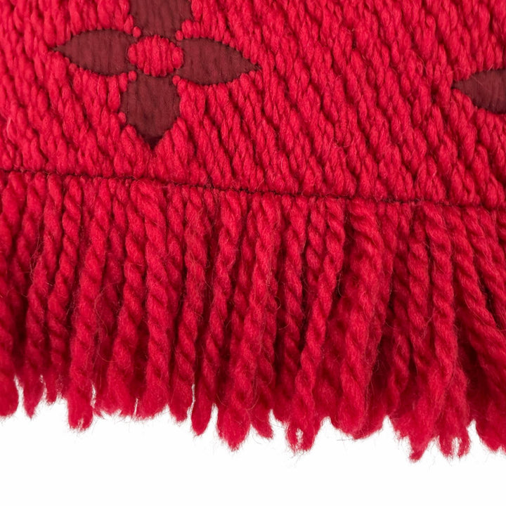 Great LOUIS VUITTON Scarf Escalp Logo Mania With fringe wool Women 413287