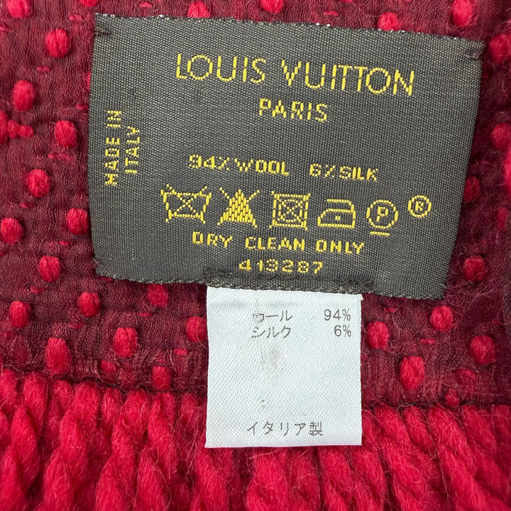 Great LOUIS VUITTON Scarf Escalp Logo Mania With fringe wool Women 413287