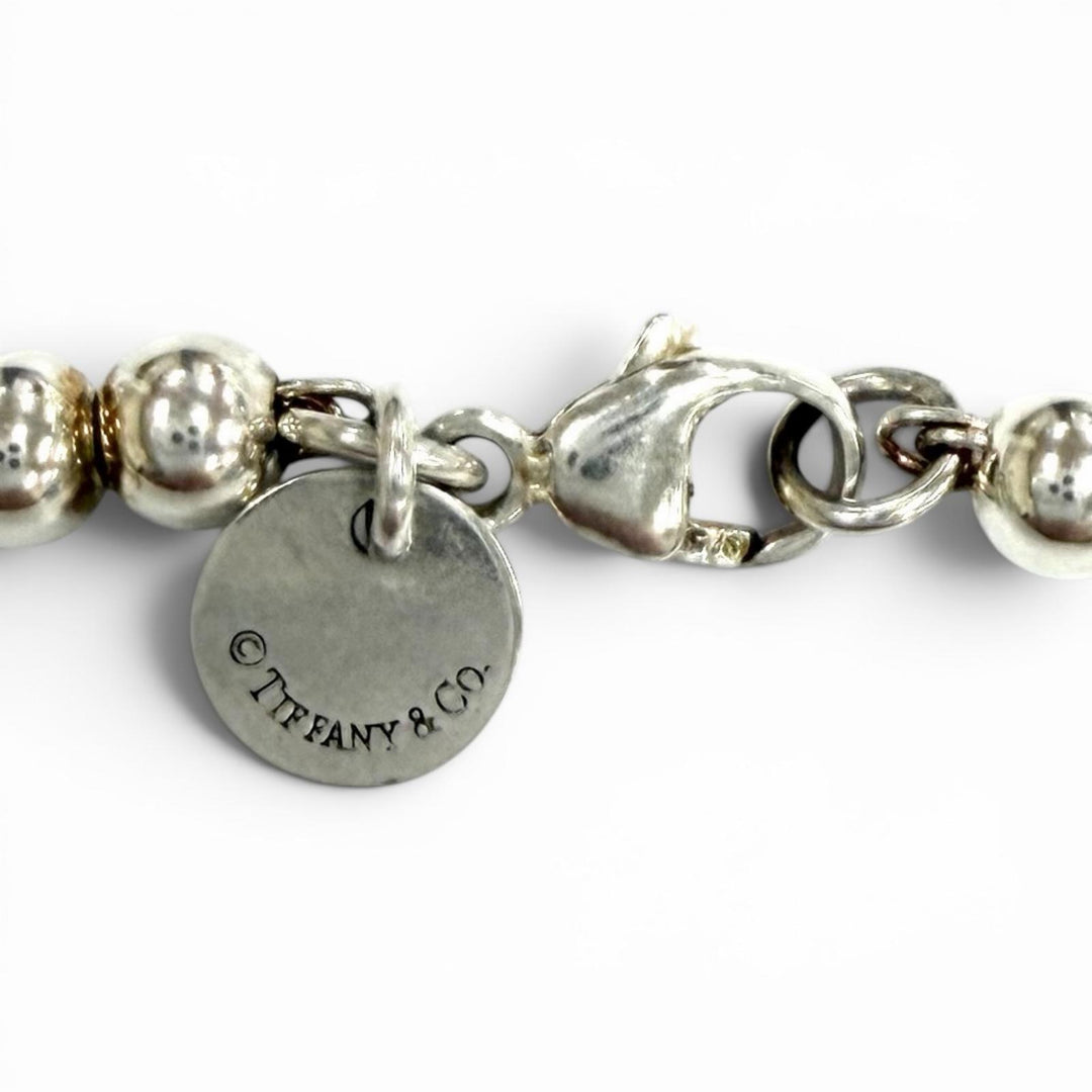 Great TIFFANY&Co. bracelet Mini Heart Tag Bead Bracelet Silver 925 Women