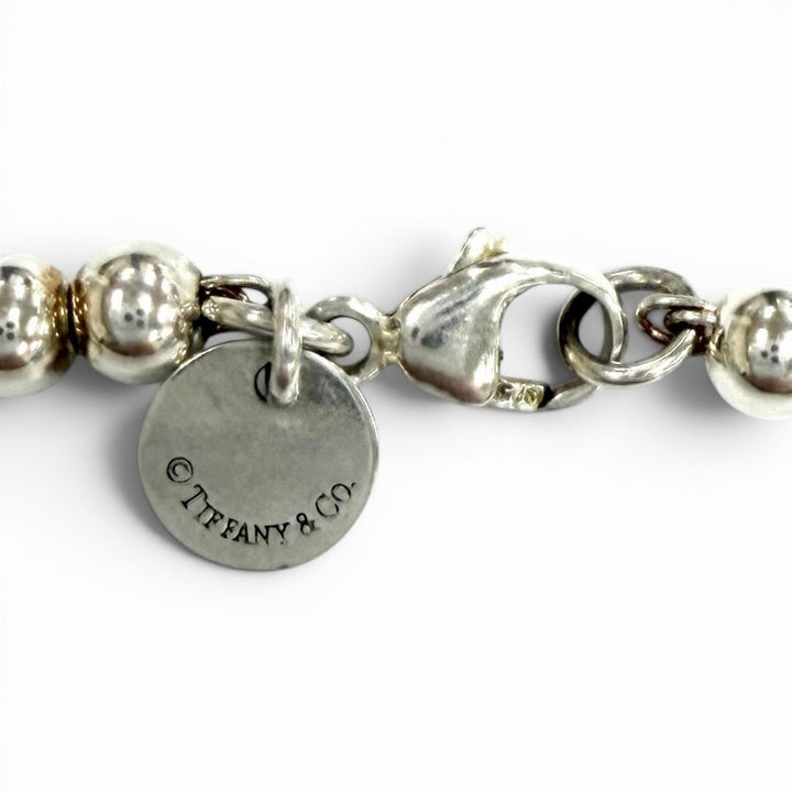 Great TIFFANY&Co. bracelet Mini Heart Tag Bead Bracelet Silver 925 Women