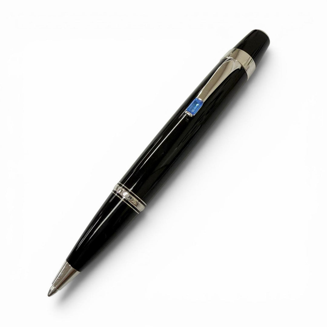 Excellent MONTBLANC Ballpoint pen BOHEME black Blue Gemstone mens