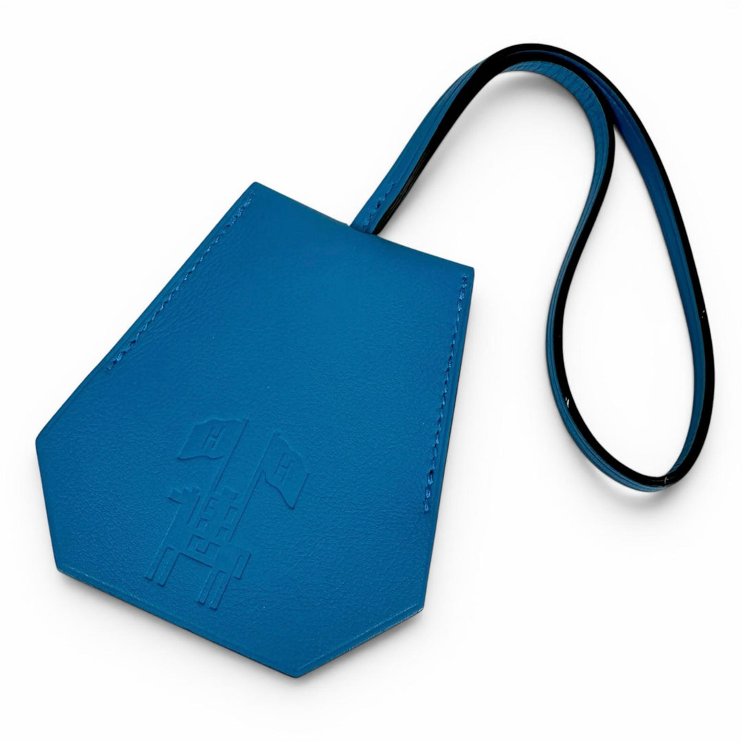 Pristine HERMES charm New Year's Gift 2024 Key Clochette blue Swift Women