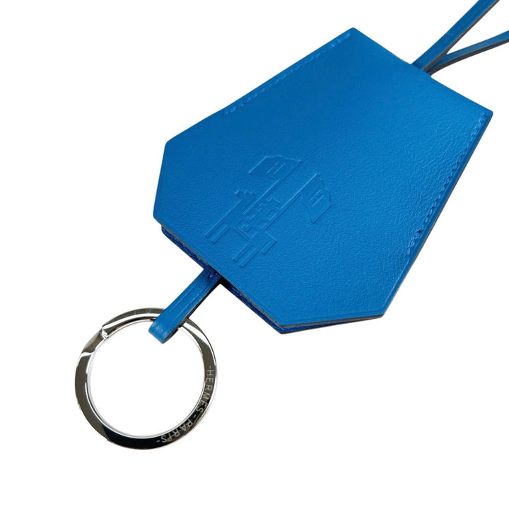 Pristine HERMES charm New Year's Gift 2024 Key Clochette blue Swift Women