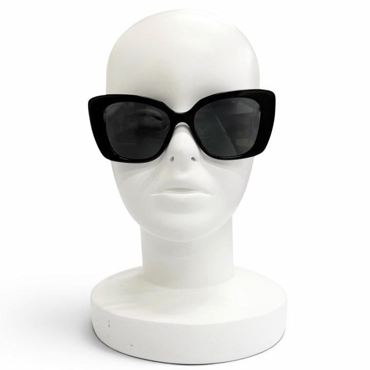 Very Good CHANEL sunglasses COCO Mark logo rhinestone black 5422-B 53□17 140