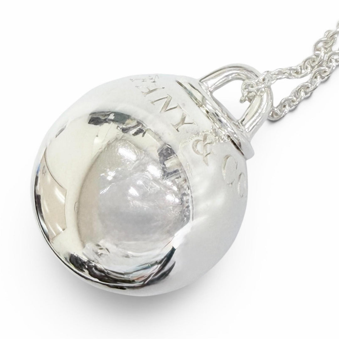 Great TIFFANY&Co. Necklace Hardware ball Pendant Necklace Diameter0.7"" AG925