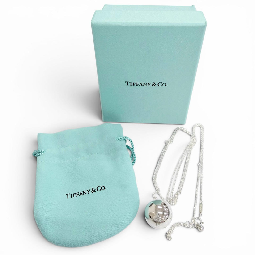 Great TIFFANY&Co. Necklace Hardware ball Pendant Necklace Diameter0.7"" AG925