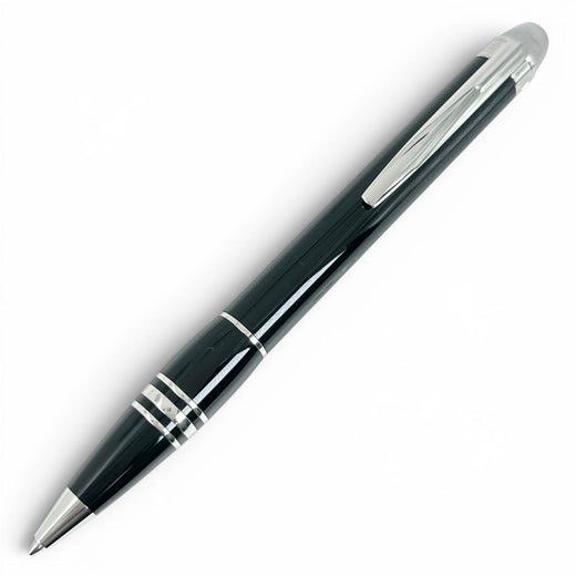 Excellent MONTBLANC Ballpoint pen Starwalker White Star Twist Type black Resin