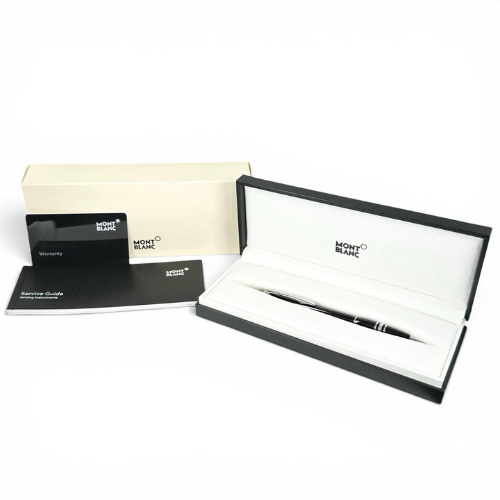Excellent MONTBLANC Ballpoint pen Starwalker White Star Twist Type black Resin