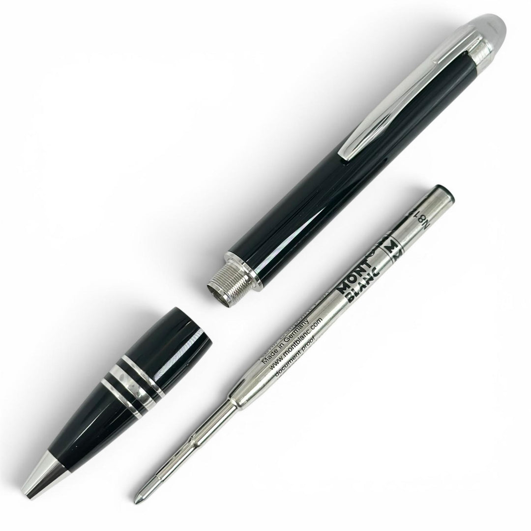 Excellent MONTBLANC Ballpoint pen Starwalker White Star Twist Type black Resin