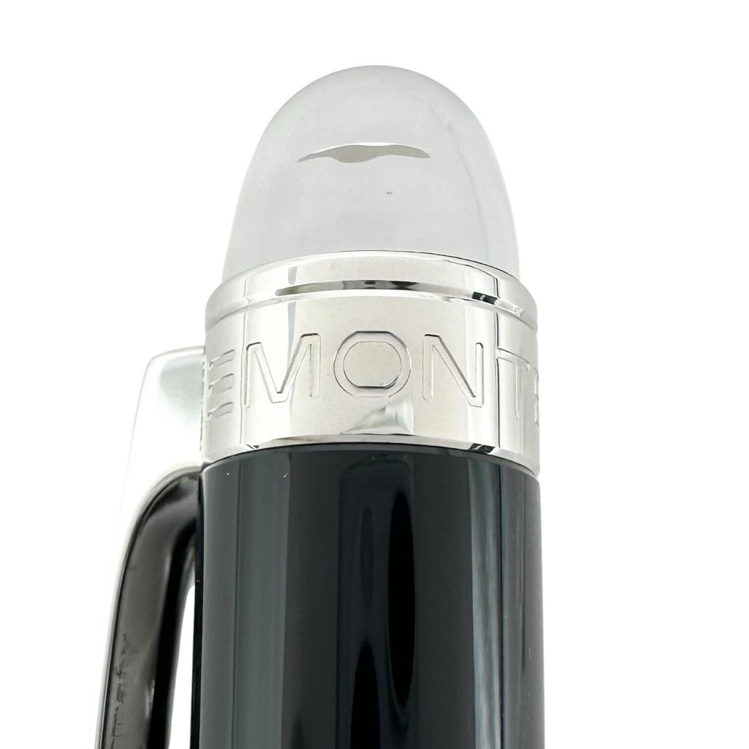 Excellent MONTBLANC Ballpoint pen Starwalker White Star Twist Type black Resin