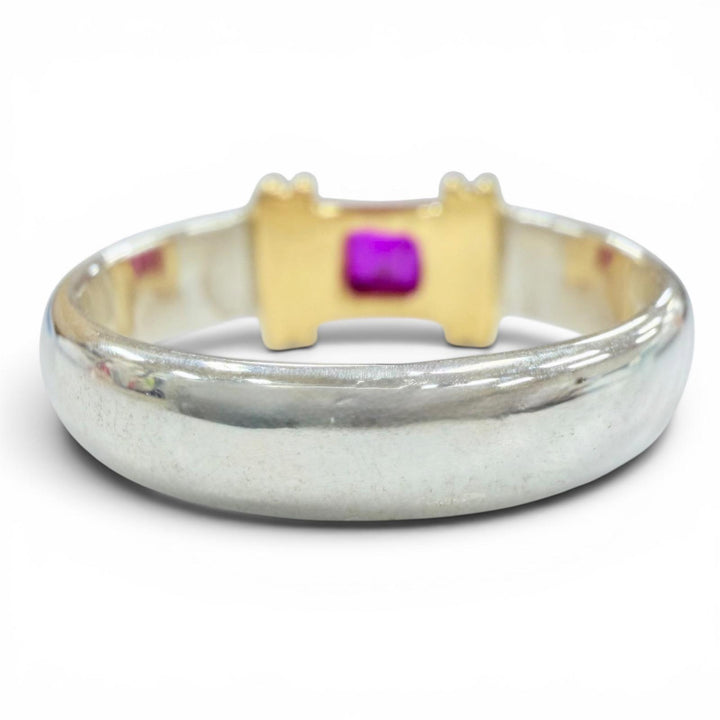 Excellent TIFFANY&Co. Ring ring Stacking band Ruby 1P Silver 925 Women