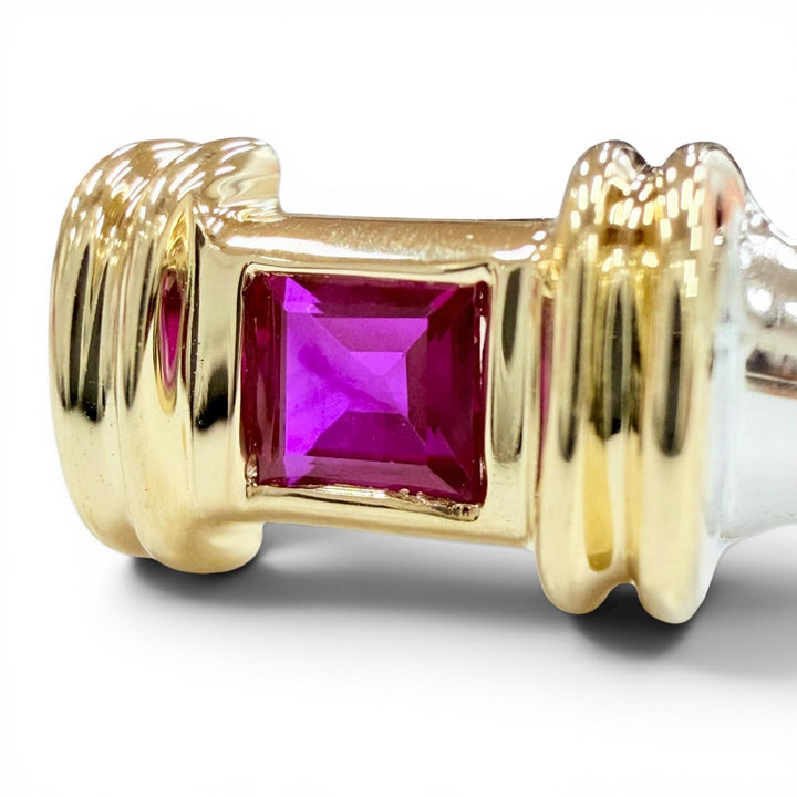 Excellent TIFFANY&Co. Ring ring Stacking band Ruby 1P Silver 925 Women