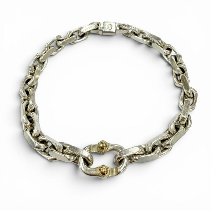 Very Good TIFFANY&Co. bracelet Makers Narrow Chain Silver 925 Women