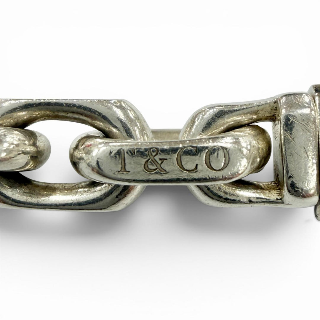 Very Good TIFFANY&Co. bracelet Makers Narrow Chain Silver 925 Women