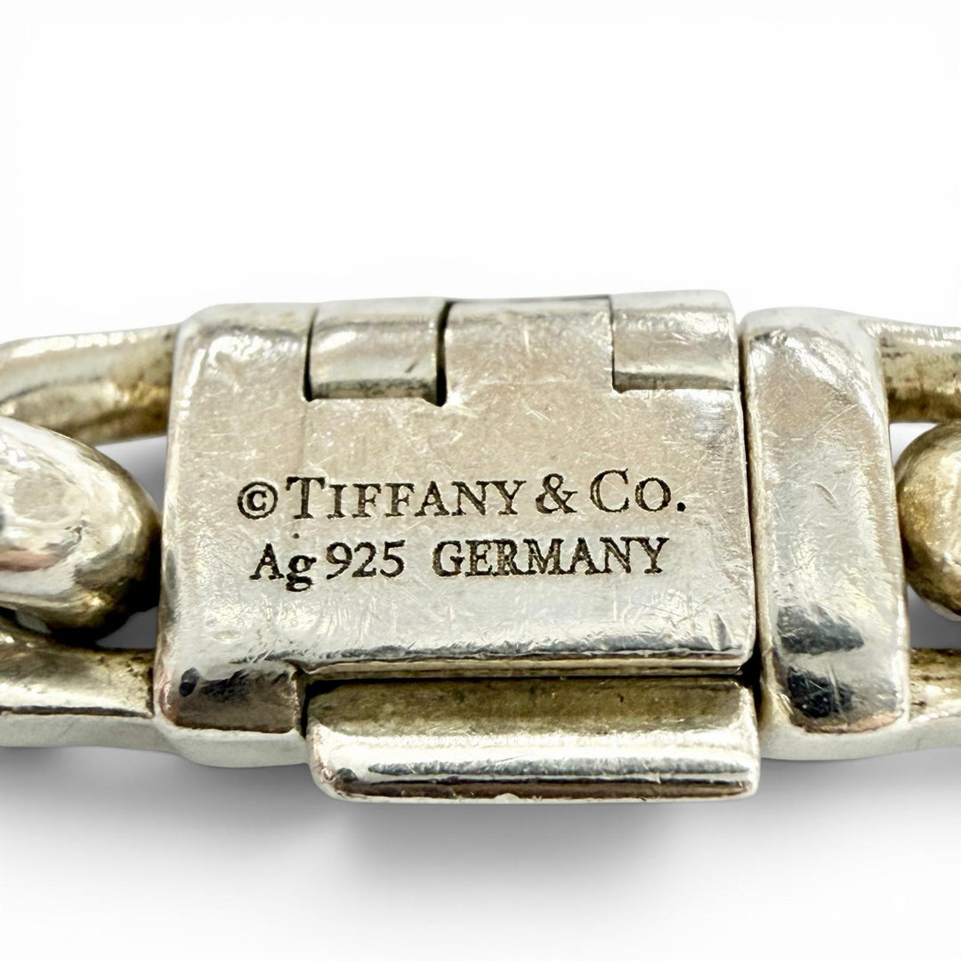 Very Good TIFFANY&Co. bracelet Makers Narrow Chain Silver 925 Women