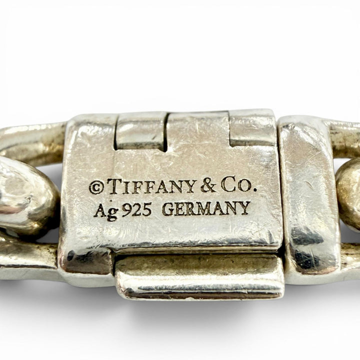 Very Good TIFFANY&Co. bracelet Makers Narrow Chain Silver 925 Women