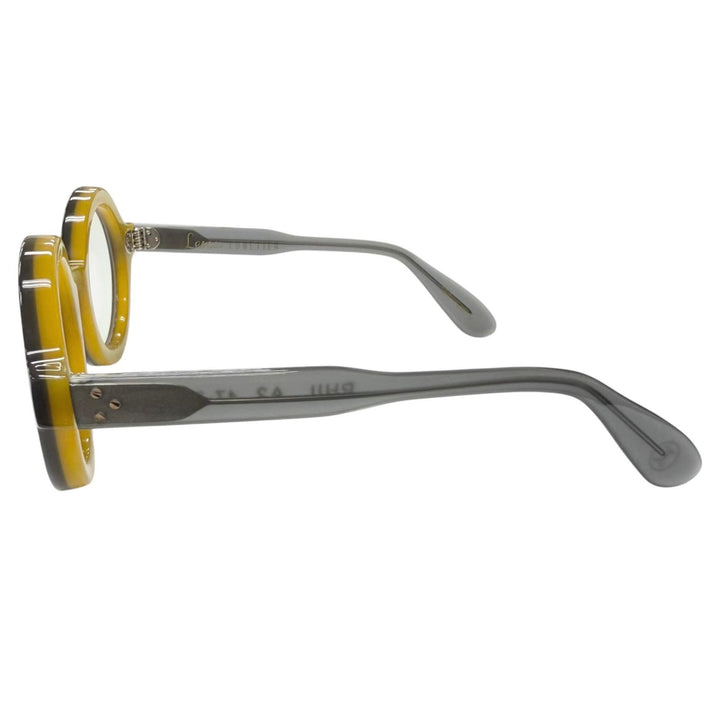 Great Lesca Lunetier Glasses PHIL Round frame Brown mens