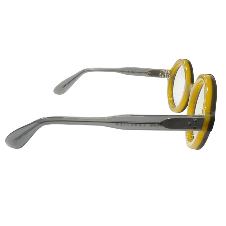 Great Lesca Lunetier Glasses PHIL Round frame Brown mens