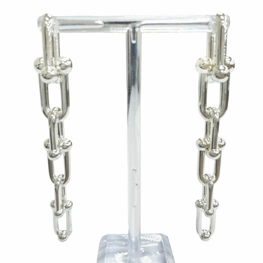 Excellent TIFFANY&Co. Pierce Hardware Graduated Link Pierce Silver AG925 Women