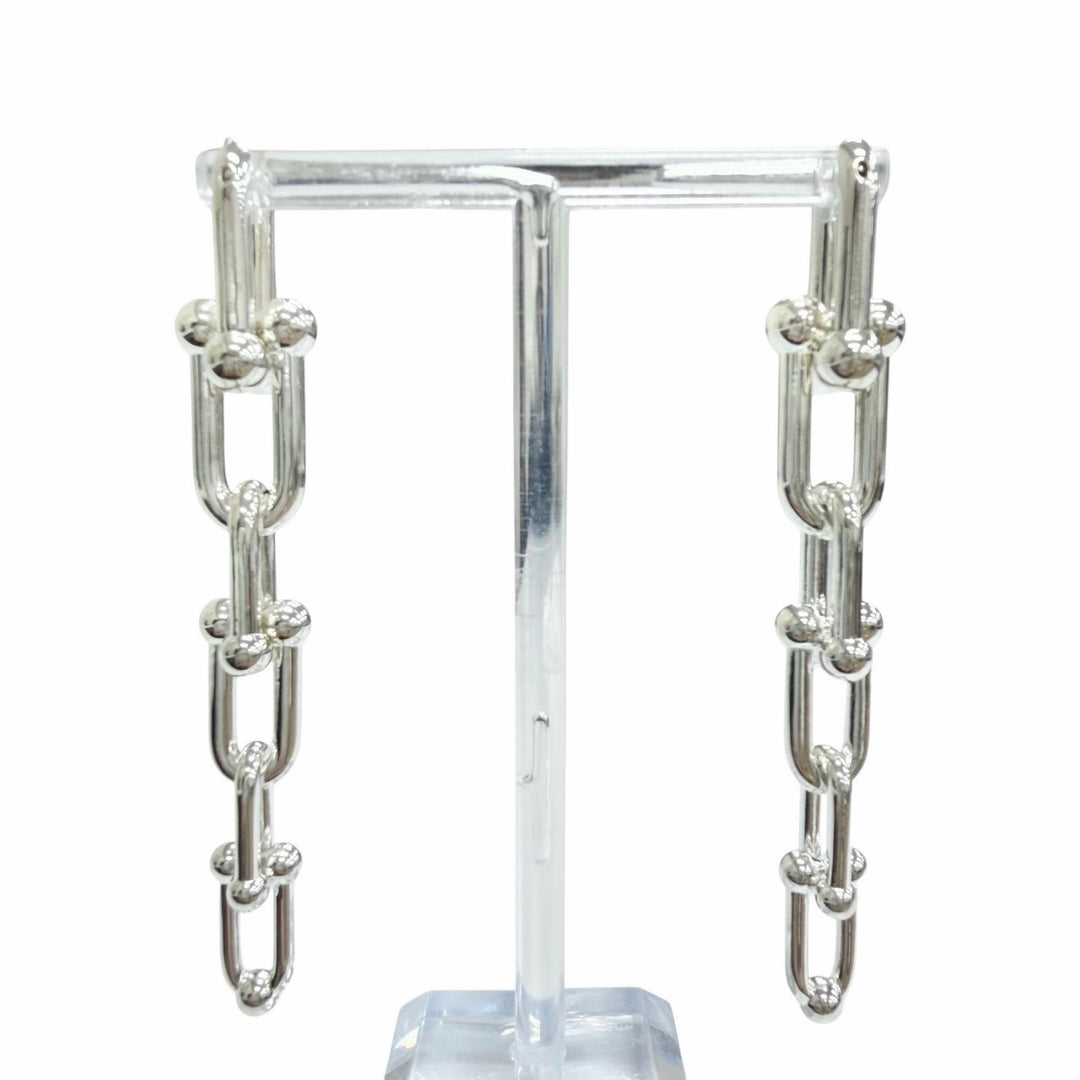 Excellent TIFFANY&Co. Pierce Hardware Graduated Link Pierce Silver AG925 Women