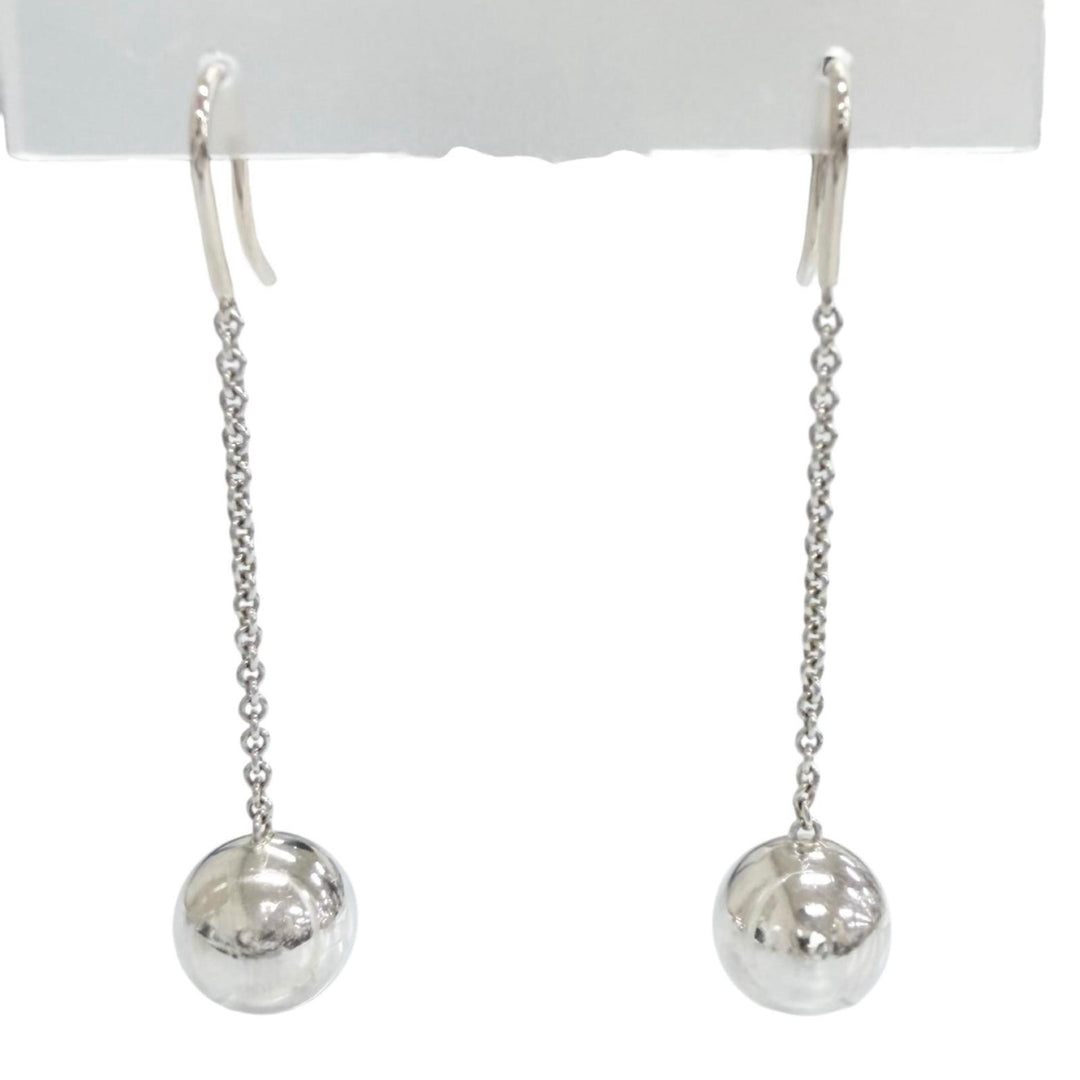 Great TIFFANY&Co. Pierce Drop Ball Hook Pierce Accessory Silver 925 Women