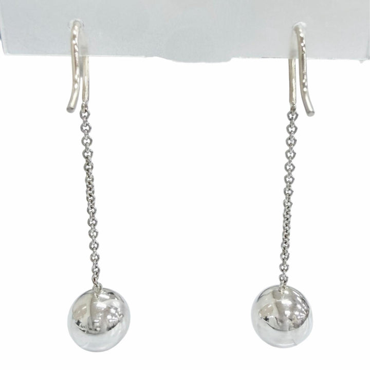 Great TIFFANY&Co. Pierce Drop Ball Hook Pierce Accessory Silver 925 Women