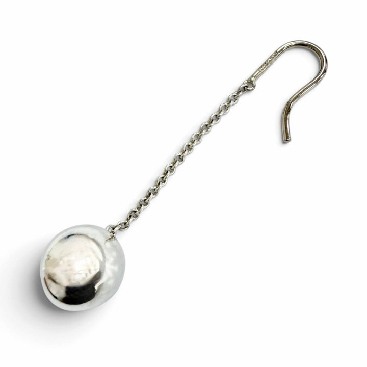 Great TIFFANY&Co. Pierce Drop Ball Hook Pierce Accessory Silver 925 Women