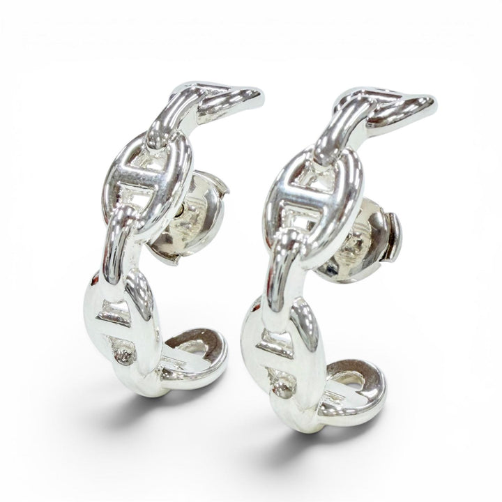 Excellent HERMES Pierce Chene Dunkle Anchene Silver 925 Women