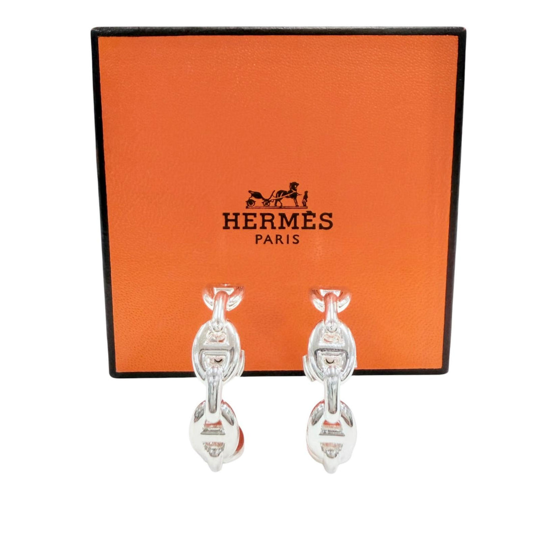 Excellent HERMES Pierce Chene Dunkle Anchene Silver 925 Women