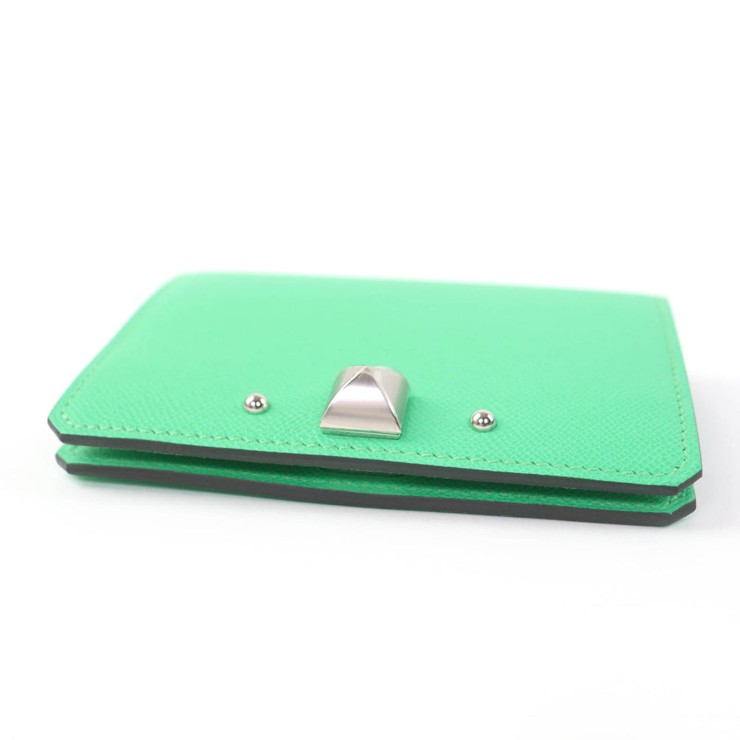 Pristine HERMES Card Case Medall Card Case Epsom Leather Women