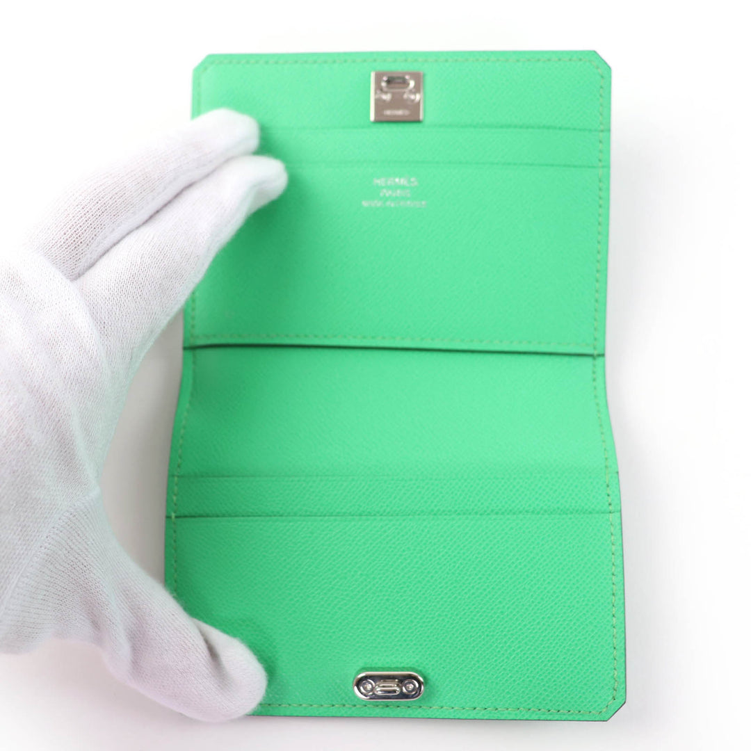 Pristine HERMES Card Case Medall Card Case Epsom Leather Women