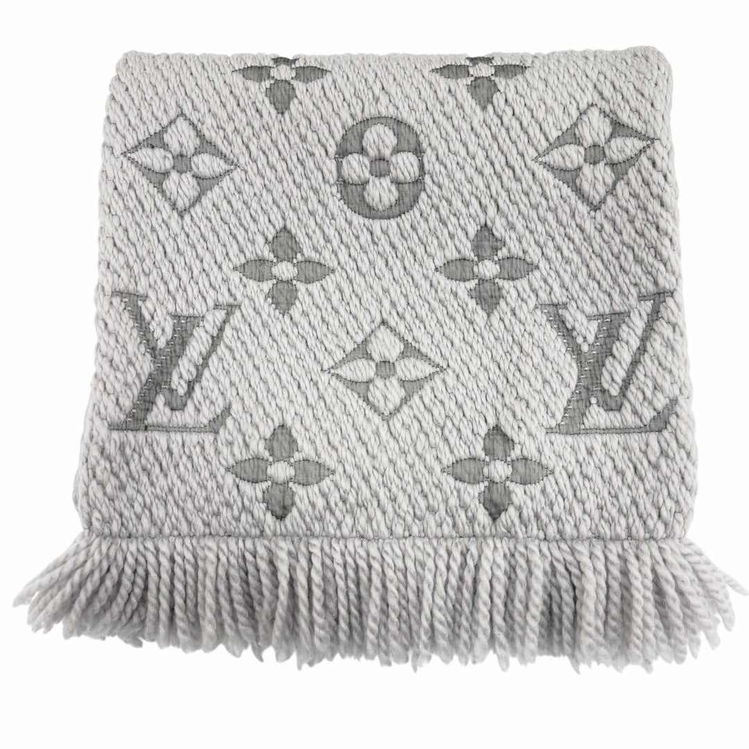 Very Good LOUIS VUITTON Scarf Escharpe Logomania Monogram wool mens M74742