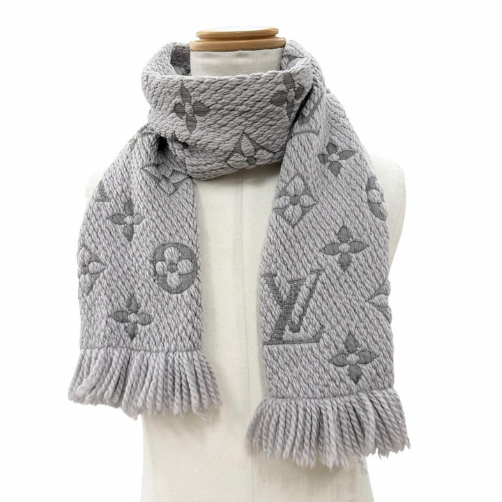 Very Good LOUIS VUITTON Scarf Escharpe Logomania Monogram wool mens M74742